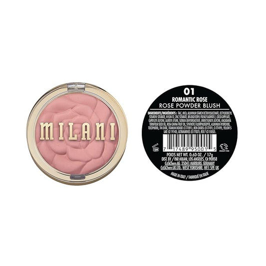 Milani Baked Blush, Powder Blush for Cheeks, Cruelty Free Makeup - Shape, Contour & Highlight Face for a Shimmery or Matte Finish -Romantic Rose