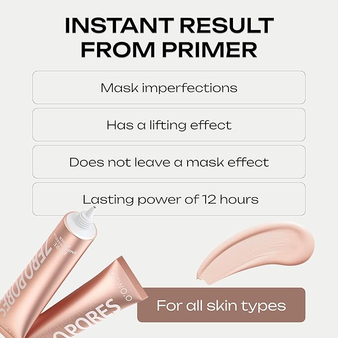 Natural Glow Vegan Primer β Long-Lasting, Waterproof, Pore-Minimizing Moisturizer