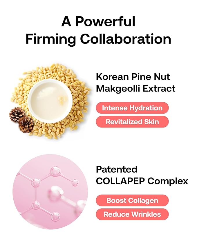 Collapep Infused Jat-Makgeolli Firming Serum, Korean Traditional Fermented Ingredients, Nourishing, Hydrating Serum for Fine Lines, Pore and Rough Skin, Korean Skin Care, 1.52 Fl Oz