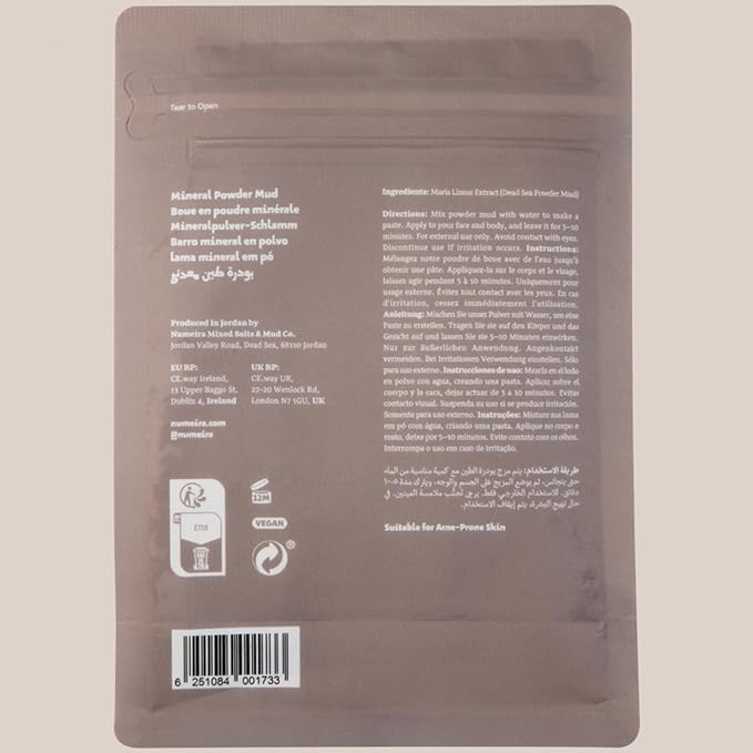Dead Sea Mud Powder 100% Pure Cosmetic Clay Powder Rich in Minerals - Gentle Face Exfoliator Powder for Deep Cleansing, Body Scrub, or Clay Mud Mask - Pore Cleansing & Skin Detox - 1kg