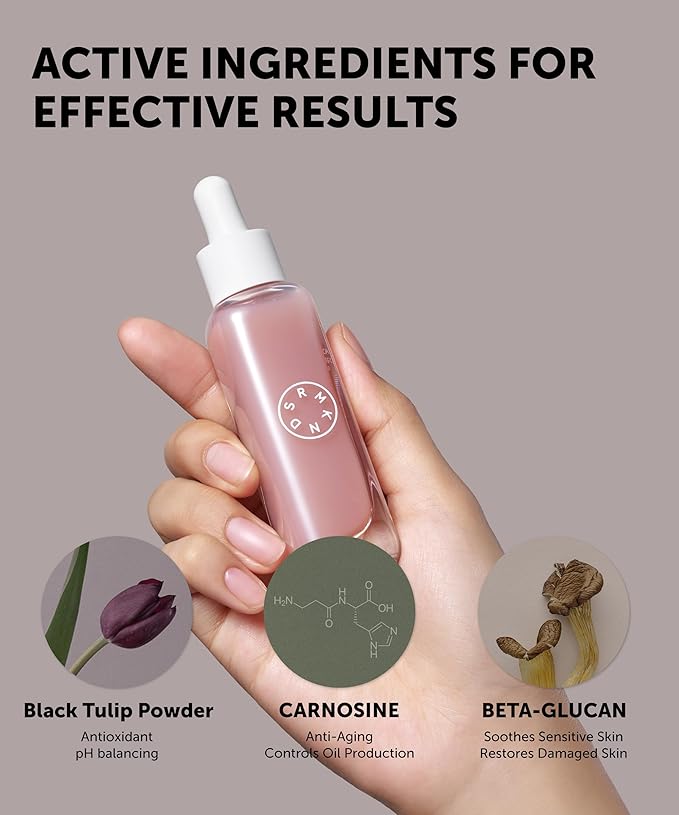 SERUMKIND Black Tulip Serum - Barrier Repair Antioxidant Korean Face Serum β Beta Glucan β Hydrating and Anti-aging β Vegan, Cruelty-Free, Unscented β 1.01 fl.oz.