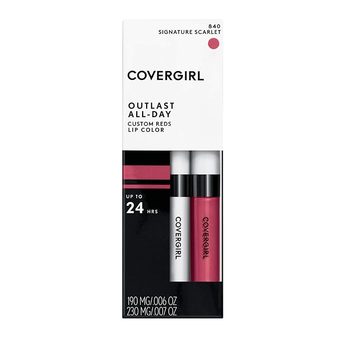 COVERGIRL Outlast All-Day Lip Color Custom Reds, Signature Scarlet