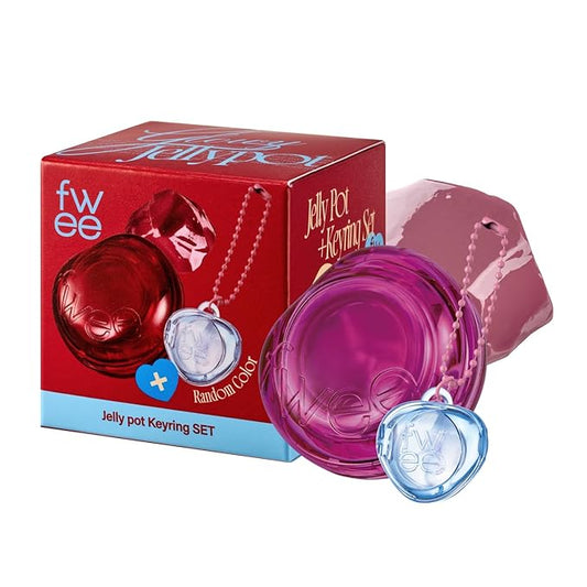Glowy Jelly Pot + Keychain SET | Dewy Jelly Lip & Blush Color, Tinted Glow Jelly Balm, Dewy Buildable Finish β Cream Tea (Muted Mauve) | 0.14 oz