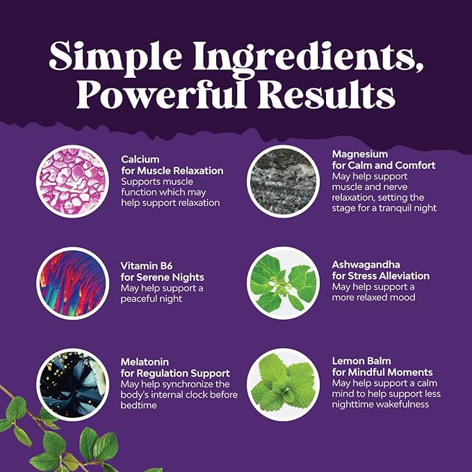 Natural Refreshing Sleep Formula - Supports Healthy Rest - Non Addictive Supplement - Magnesium L-Theanine GABA - Purest Herbal Ingredients