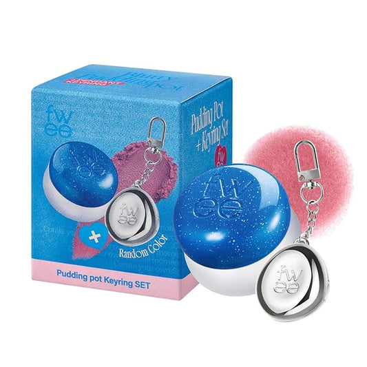 Blurry Pudding Pot + Keychain SET | Airbrushed Blush & Lip, Buildable Pigment, Long-lasting, Lightweight, Easy to Blend, Natural Soft Matte Finish Makeup β Wavy (Muted Pink) | 0.17 oz