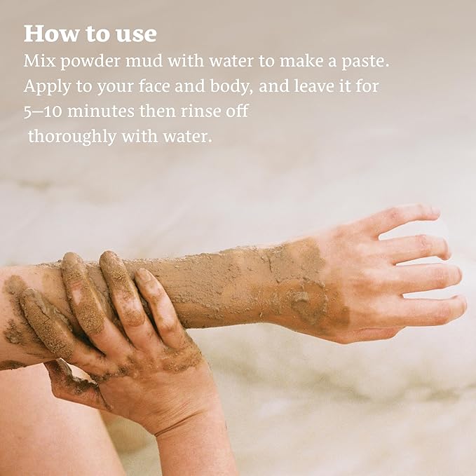 Dead Sea Mud Powder 100% Pure Cosmetic Clay Powder Rich in Minerals - Gentle Face Exfoliator Powder for Deep Cleansing, Body Scrub, or Clay Mud Mask - Pore Cleansing & Skin Detox - 250g