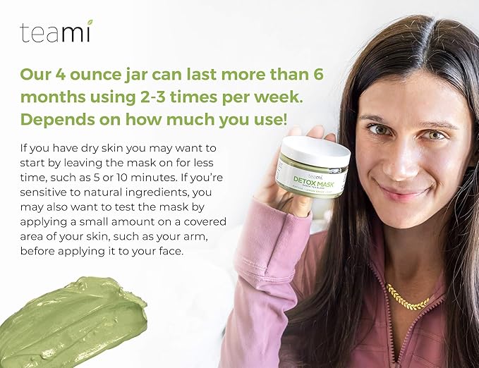 Teami Detox Face Mask for Hydraiting,Stick Mask Alternative Moisturizing & Purifying, Blackhead Remover Green Tea Mask Cleanse Mask reduces Acne & oil, Pore Minimizer Clay Mask for All Skin Types