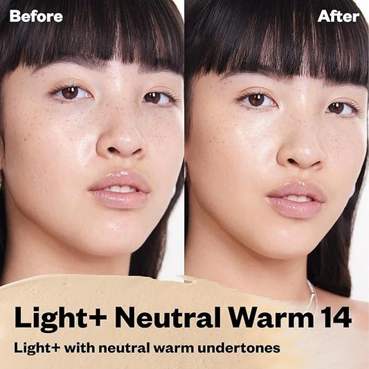 Kosas BB Burst Tinted Face Gel Cream - Supports Healthy Collagen, Smoothes Skin, Hydrates & Moisturizes - Light+ Neutral Warm 14, (1 Oz/30 ML)