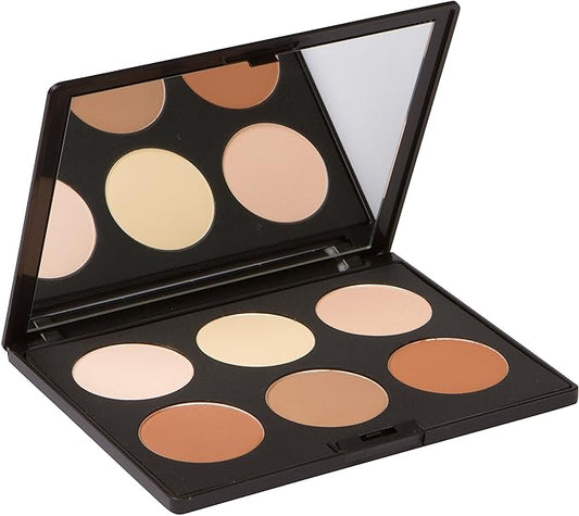 Elizabeth Mott Bronzer Contour Palette with Highlighting Powder β 6 Blendable Shades for Natural Glow β Long-Lasting, Lightweight, Cruelty-Free & Paraben-Free Makeup Contouring Kit for All Skin Tones