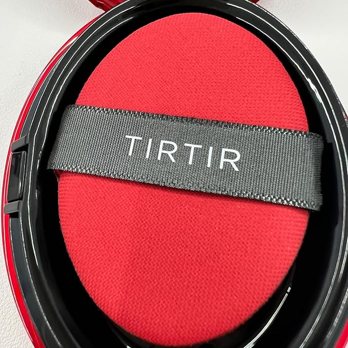 TIRTIR Mask Fit Red Cushion Foundation | Full coverage, Weightless, Skin fit, Satin Glow Finish, Korean Makeup, beauty, Tattoo cover up, Buildable (#33W Ginger, 0.63 Fl Oz)