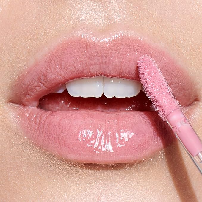 e.l.f. Lip Plumping Gloss, Hydrating, Nourishing, Invigorating, High-Shine, Plumps, Volumizes, Cools, Soothes, Sparkling RosΓ©, Shimmer, 0.09 Oz