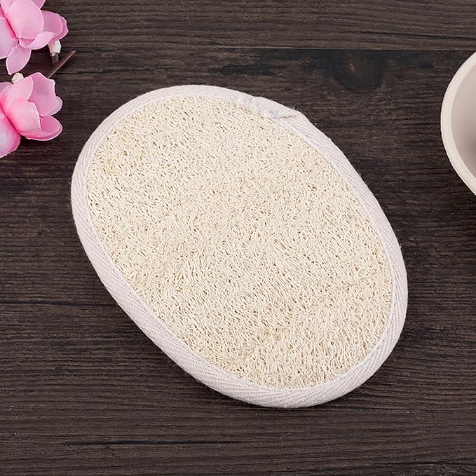 2pcs Exfoliating Loofah Sponges Pads - Natural Luffa Body Scrubbers for Shower & Bath