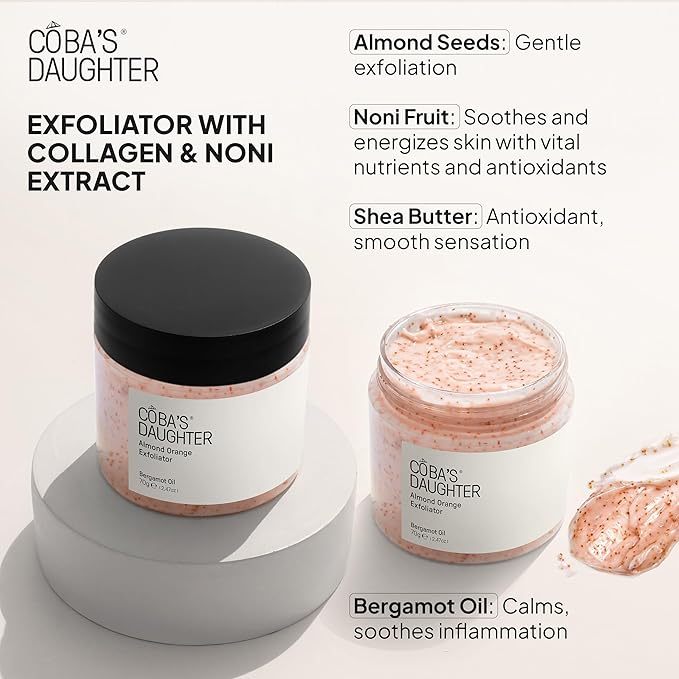 COBA'S DAUGHTER Women Gift Set β 3-Piece Body Care Spa Kit with Honey Turmeric Scrub, Almond Orange Scrub & Aloe Vera Gel β Self-Care Gift Box, Spa Gift Basket, Travel Size Beauty Set