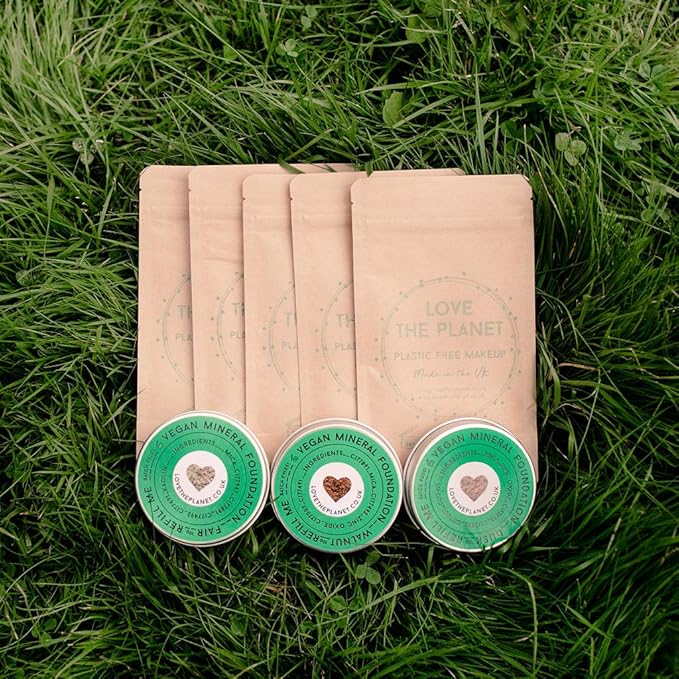 Love the Planet Vegan Mineral Foundation Shade Honey in Refillable Tin