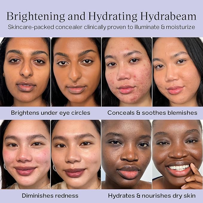 Saie Hydrabeam Under Eye Brightener - Sheer + Hydrating Eye Brightener with Cucumber Extract - Instantly Illuminates Skin for a Radiant Finish - Shade 6 (0.2 oz)