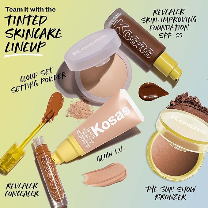 Kosas Sun Show Glowy Warmth Baked Bronzer - Contouring Powder for Cheekbones, Nose & Jawline - Enriched with Concentrated Fatty Acids - Talc-Free, Vegan & Hypoallergenic - Paradise