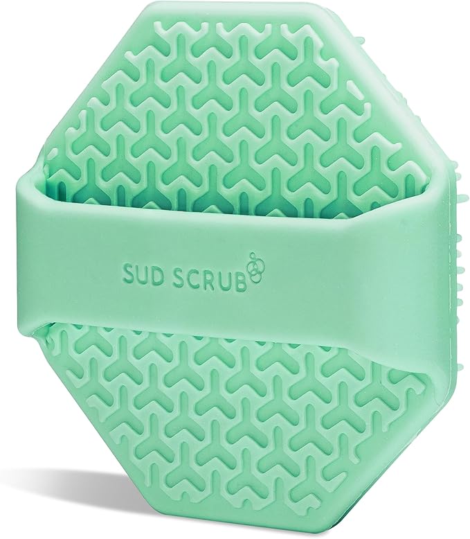 Sud Scrubยฎ Antimicrobial Silicone Face Scrubber, 1 Pack, Gentle Face Exfoliator for Sensitive Skin, Eco Friendly Facial Cleansing Brush, Exfoliating Face Brush for Men and Women (Mint)