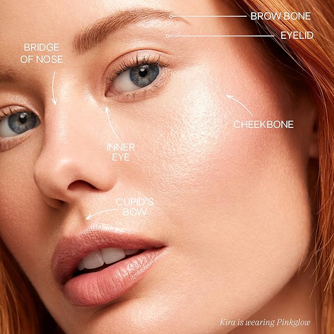 Saie Glow Sculpt Multi-Use Highlighter + Cream Blush - Lightweight with Hyaluronic Acid + Micropearl for Radiant, Glowing Skin - Pinkglow (.02 oz)