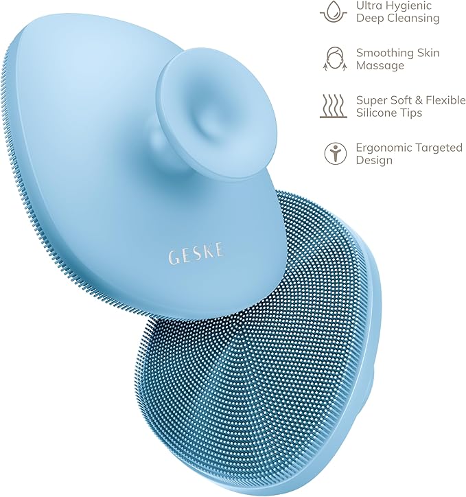 Body Brush | 4 in 1 | Cleansing Brush for The Entire Body | Professional Deep Cleaning | Soft Silicone Bristles | Ergonomic Two-Finger Design | Cleanses & Massages