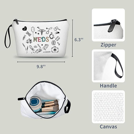 Medical Bag,Doctor Gifts,Meds Cosmetic Make Up Bag,Medicine Bag for Traveling,Doctor Gifts for Women,Gifts for Teen Girls,Friendship Gifts for Women