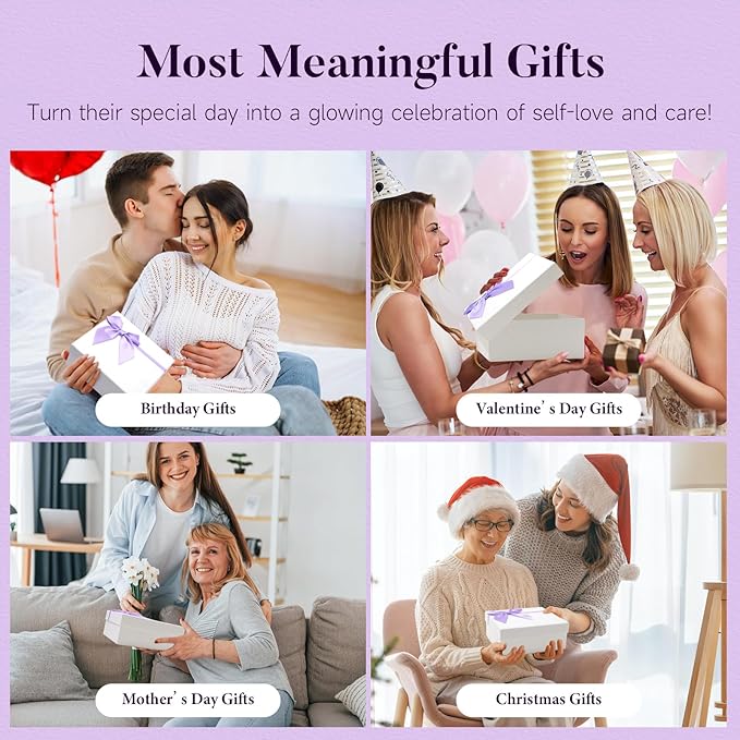 Spa Gifts for Women 13Pcs Mothers Day Gifts Happy Birthday Gift Baskets Christmas Relaxation Home Spa Kit Lavender Bath Set Self Care Package Thank You Box for Mom Her Sister Teacher Friends Purple