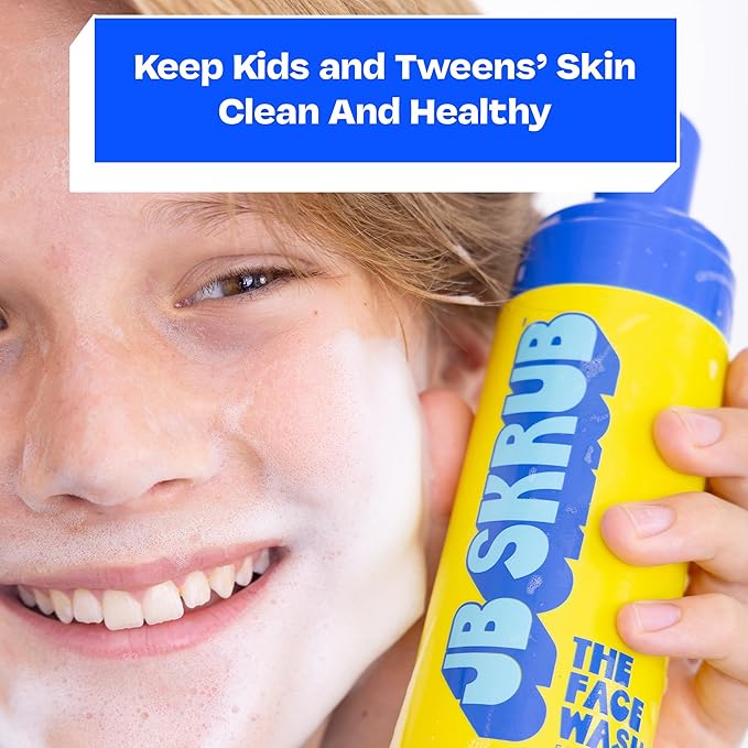 The Face Wash - Gentle Facial Cleanser for Kids, Tween and Teen Boys - Fragrance-Free Foaming Face Wash with Aloe Vera & Chia Seed for Sensitive Skin - 5 Fl. Oz