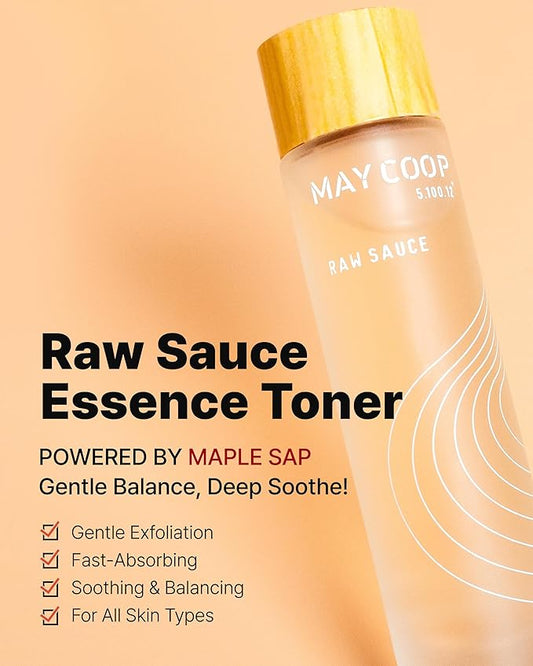 MAY COOP Moisture Essence Toner β Korean Hydrating & Nourishing Skincare for Dry Sensitive Skin with Wildcrafted Centella Asiatica, Rice Water & Birch Bark β Fast-Absorbing Texture β 5.07 fl. oz.