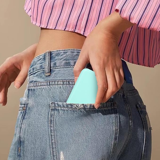 ALLROSE Compact Mirror, 1X/3X Magnifying Travel Mirror with Light Small Makeup Mirror for Purse, Pocket, Mini LED Portable Handheld Mirror Travel Essentials Gifts for Women Girls, Cyan