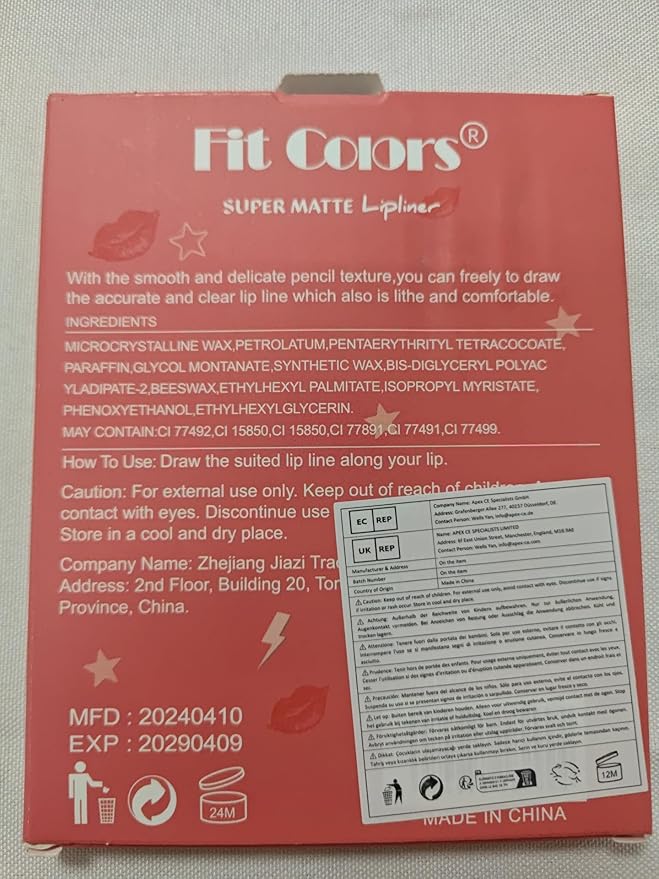 12Pcs Matte Lip Liner Set,Creamy Velvet Lipstick,One Step Lips Makeup Kit,Waterproof Long Lasting Smooth High Pigmented Lip Pencil for Daily