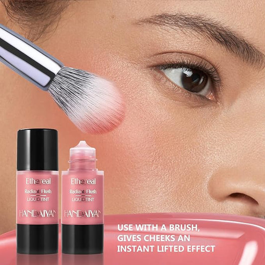 Liquid Blush for Cheeks, Blendable Cheek Tint, Long-lasting Liquid Blush with Naturally Radiant Finish, Daily Use Makeup Blush Drop with Brush-SWEETIE