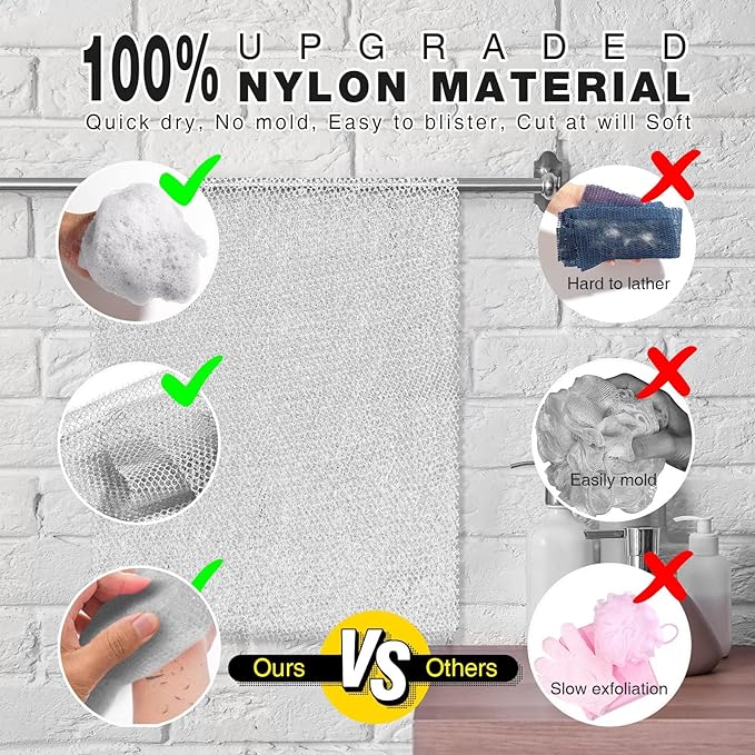 African Net Sponge Real African Net Sponge Authentic Exfoliating Washcloth for Deep Exfoliation Quick-Drying African Exfoliating Net Great for Daily Use61