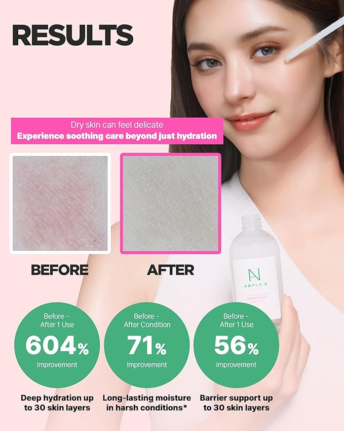 AMPLE:N Ceramide Shot Ampoule β Anti Aging and Hydrating Serum with Ceramide for Deep Moisturization β For Dry & Rough Skin to Reduces Wrinkles & Repairs Skin, 3.38 fl.oz.