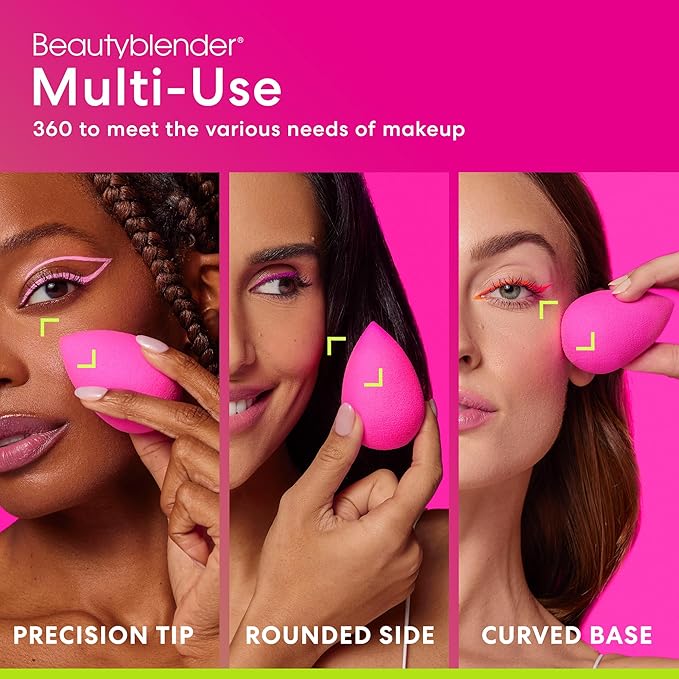 Beautyblender® | Original Pink + Nude Beauty Blender 2-Piece Bundle for Blending Foundations, Powders, and Creams, Super-Soft Foam for Streak-Free Application, Made in the USA, Reusable, Washable