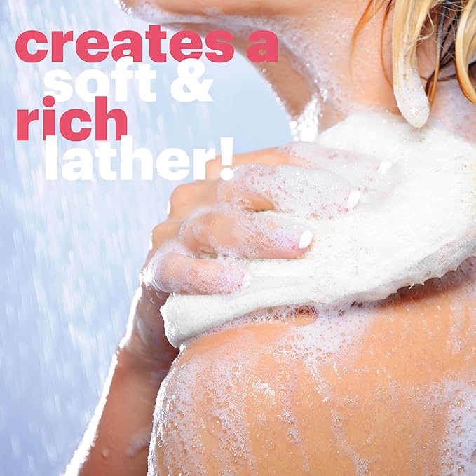 Bath Scrubber for Body by Afterspa, Shower Brush, Back Loofah, Body Exfoliator, Vegan and Cruelty Free (Pack of 6)