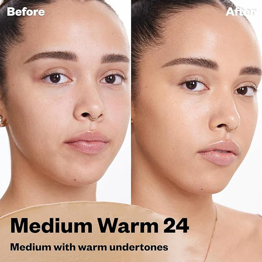 Kosas BB Burst Tinted Face Gel Cream - Supports Healthy Collagen, Smoothes Skin, Hydrates & Moisturizes - Lightweight Buildable Coverage - Medium Warm 24, (1 Oz/30 ML)