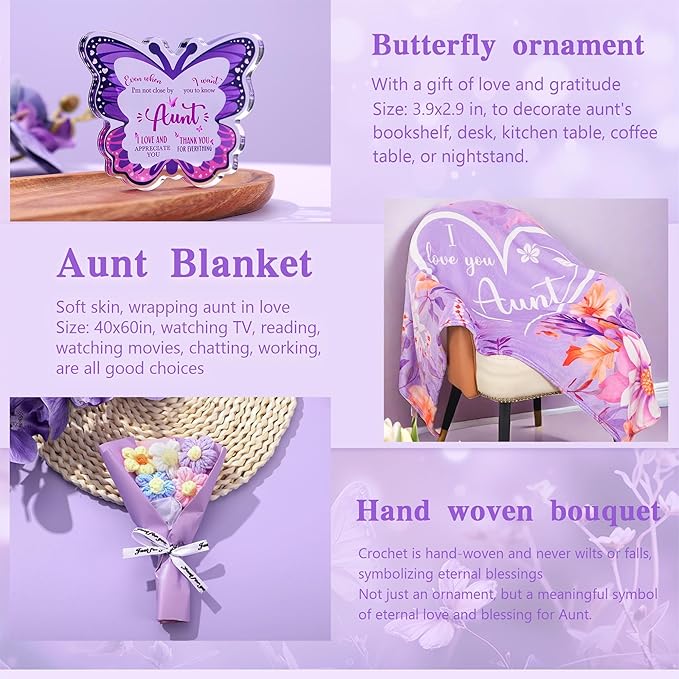 Aunt Christmas Mothers Day Birthday Gifts 10Pcs Set, Premium Natural Skincare Set - Body Care Kit, Ideal Gifts for Aunt Mother's Day (Aunt)