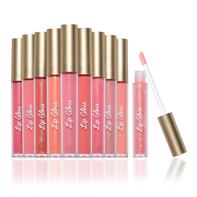 Beauty Concepts Lip Gloss Collection β Shimmering, Glossy Lip Makeup Set for a Radiant Finish, Pink and Neutral