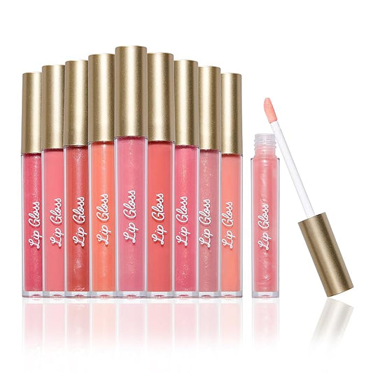 Beauty Concepts Lip Gloss Collection β Shimmering, Glossy Lip Makeup Set for a Radiant Finish, Pink and Neutral