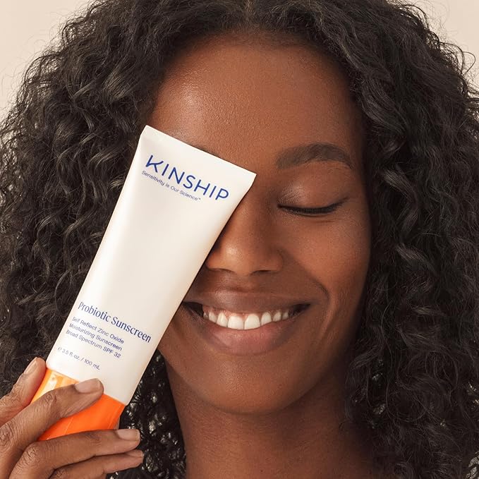 Kinship Zinc Oxide Mineral Facial Sunscreen Self Reflect SPF 32 for Sensitive Skin - Vegan - Clean & Reef Safe Sunblock for Face & Body (1.75 oz)
