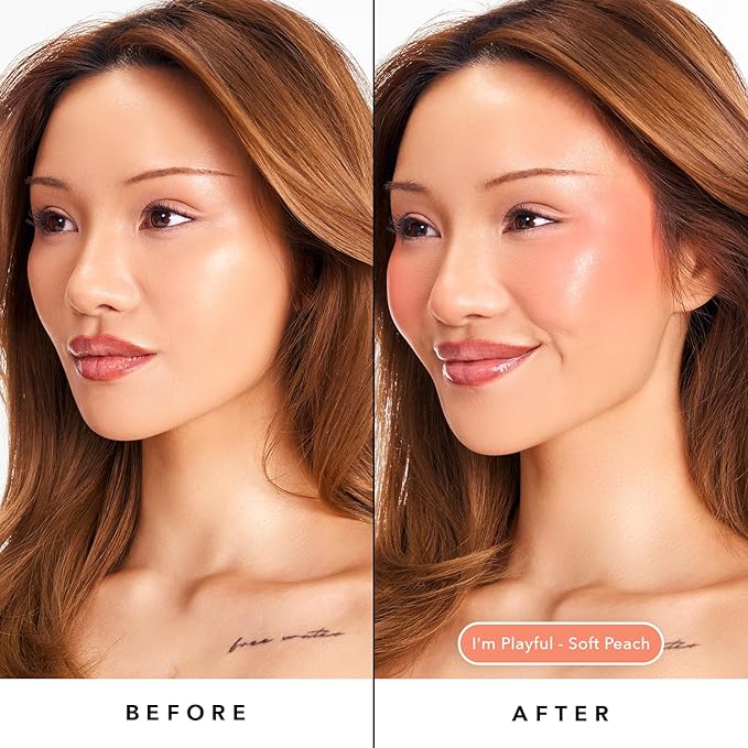 Sacheu Cheek STAY-N Liquid Blush for Cheeks β High Pigment, Buildable, Lightweight Cream Blush Infused With Squalane, for Dewy & Radiant Flushed Cheeks β Long-lasting & Cruelty Free, I'm Playful