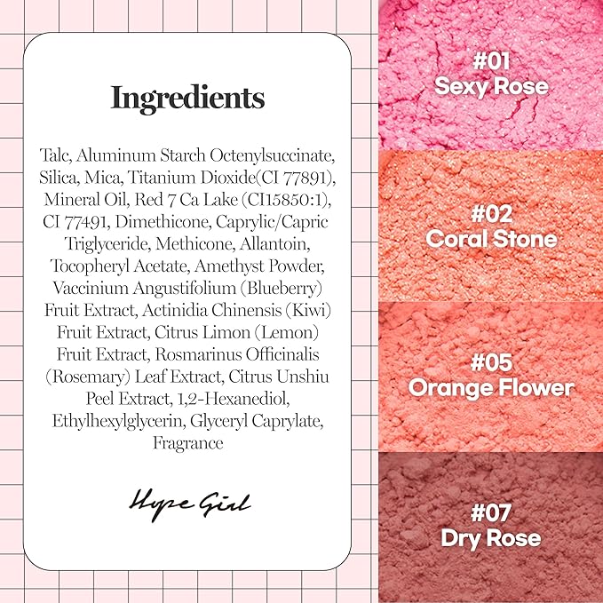 Hope Girl 3D Powder Blusher 0.17oz (Coral Stone)