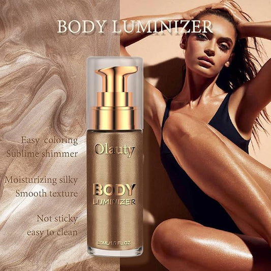 Liquid Illuminator, Firstfly Body Highlighter Makeup Smooth Shimmer Glow Liquid Foundation for Face & BodyοΌ#03 Glistening BronzeοΌ