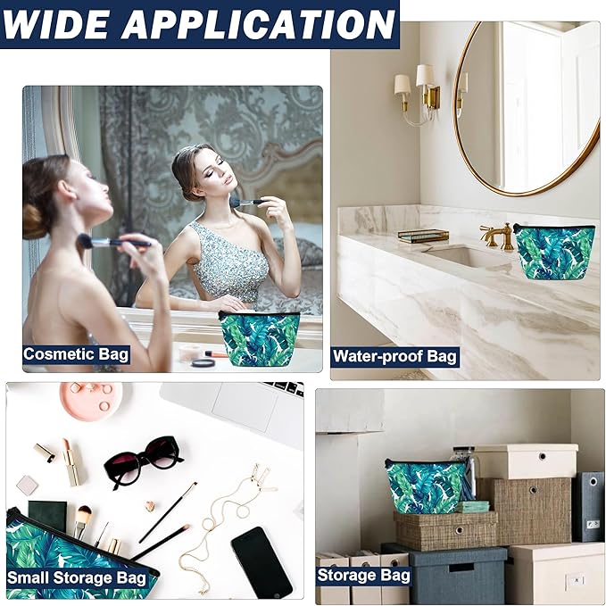 Makeup Bag for Purse, Waterproof Funny Vintage Boho Mandala Cosmetic Bag for Women, Zipper Travel Pouch Gift 9.5×5.9 Inch