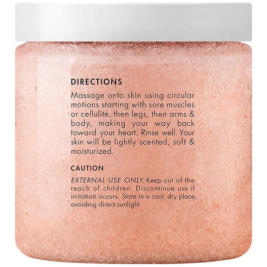 MAJESTIC PURE Himalayan Pink Salt Body Scrub with Collagen and Sweet Almond Oil | Exfoliating Scrub for Skin Care, Stretch Marks, Acne, Cellulite | 10 oz