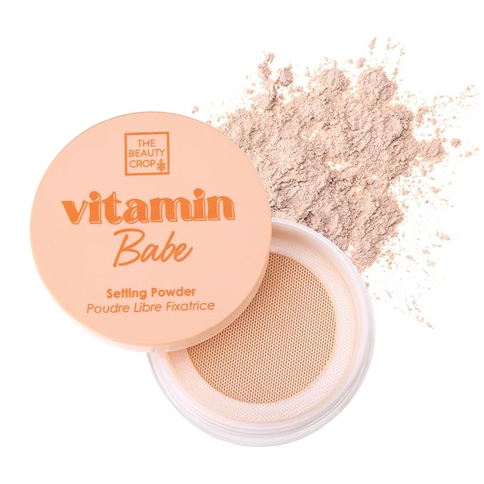 The Beauty Crop Vitamin Babe Setting Powder - Talc-Free Loose Powder for Flawless Finish - Light Shade - 0.35 oz
