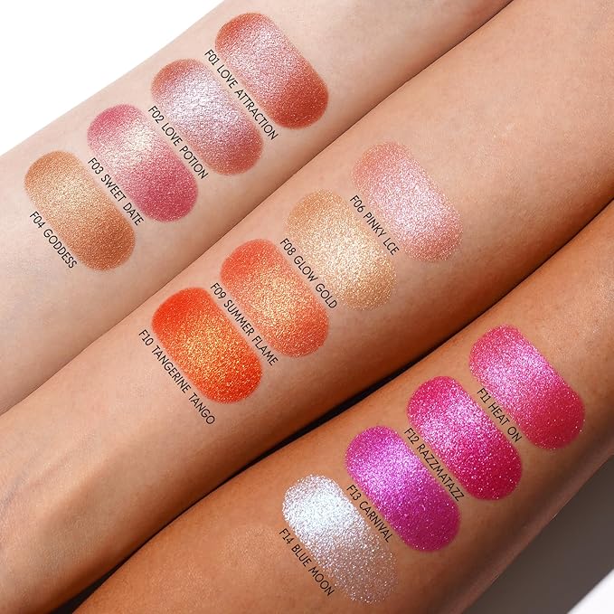 Oulac Shimmer Blush Cheek| 2 in 1 Powdery Blush & Highlighter | Pigmented&Blendable | Shape & Highlight Face| Vegan & Cruelty-Free | 4.8g F01 Love Attraction