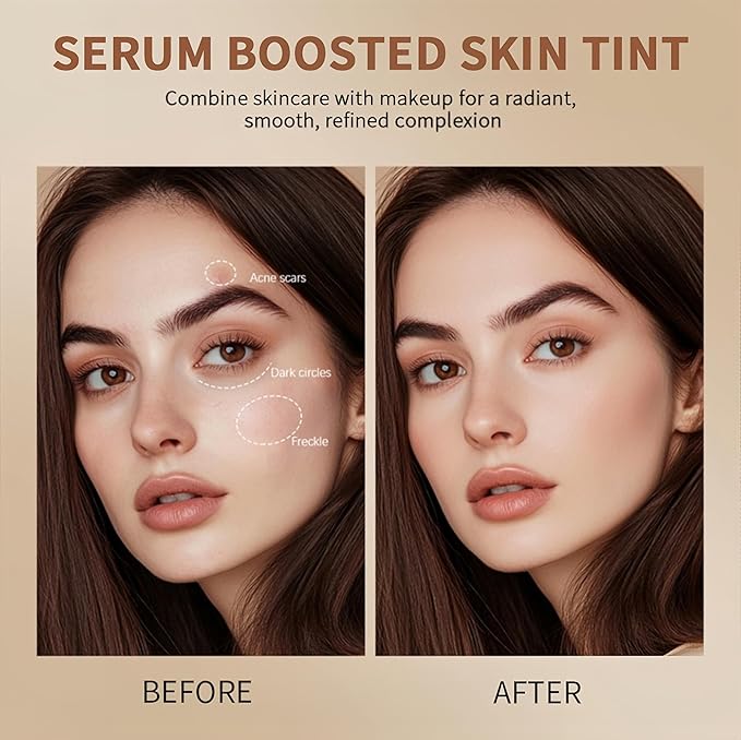 6 Colors Foundation Stick Serum Boosted Skin Concealer, Moisturizing Serum Lightweight Contour Foundation Face Stick for Women (03)