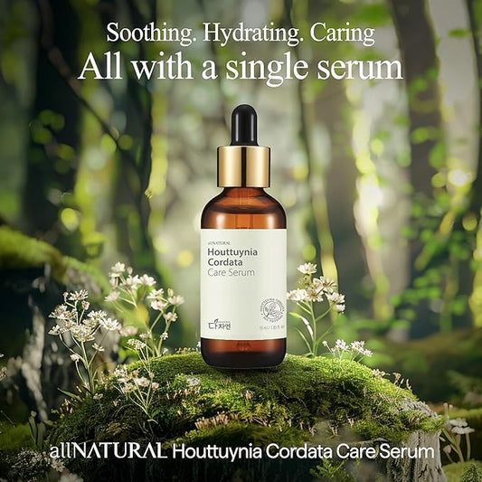 All Natural Houttuynia Cordata Care Serum β Soothing and Hydrating Facial Heartleaf Serum for Sensitive and Troubled Skin, Lightweight and Non-Comedogenic (1.69 fl oz)
