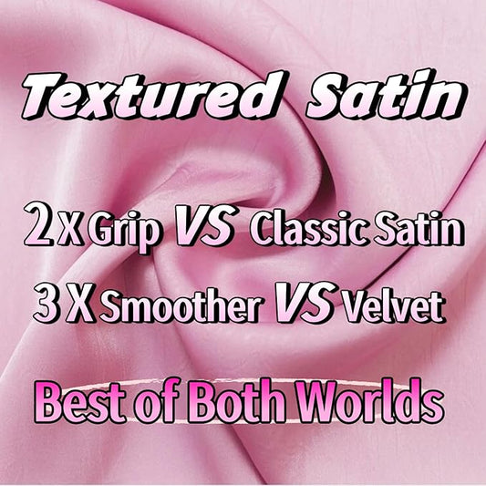 Serenade Textured Satin Heatless Curls Overnight, Heatless Hair Curler Curling Set for Women and Girls to Sleep in, with 2 Satin Scrunchies and 1 Clip for Overnight Curls, Pink