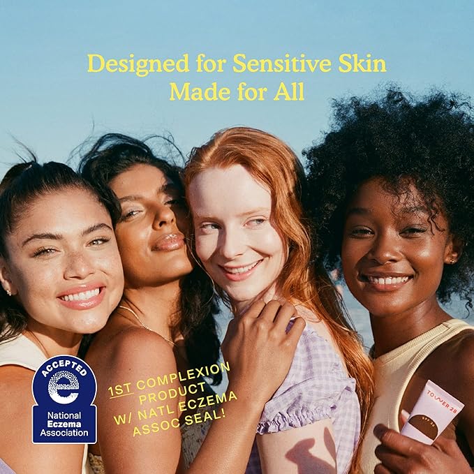 Tower 28 Beauty SunnyDays SPF 30 Tinted Mineral Sunscreen - For Sensitive Skin - 2-in-1 Facial Broad Spectrum UVA/UVB Protection + Foundation β Shade 50 SUNSET, 1 Fl Oz